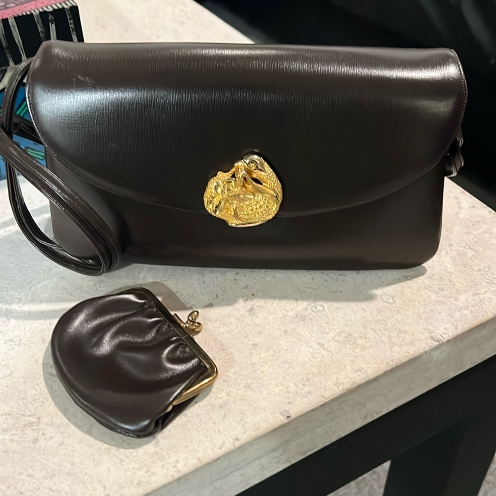 Judith Lieber, chocolate brown purse